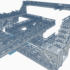 Full Gantry build.png STL file Ultimate Modular Bridge Set for Necromunda Tables・3D printer design to download, 40Emperor
