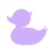 Rubber-Duck-Flat-Side.stl Duckling Rubber Ducky Bird Duck