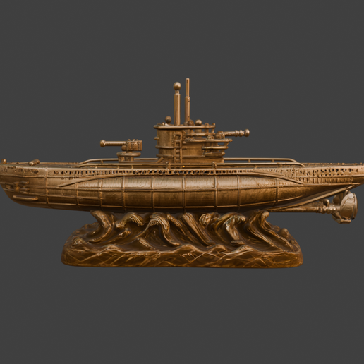 Submarine Statuette 3D model