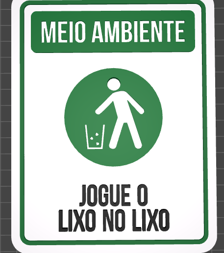 3MF file Wall plate "Meio Ambiente jogue lixo no lixo" 🏠 ・Model to ...
