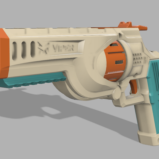 FR-1 Viper flywheel revolver FTW system foam blaster 3D model