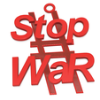 StopWar-02-v3-02.png Decor Sign "STOP WAR IN UKRAINE" PUTIN STOP - everyone should make and hang this sign everywhere - symbol signpost movement and direction real 3D Relief For CNC building decor wall or door-mount for decoration sw-02 3d print