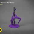 poledancer-isometric_parts.145.png STL file Pole Dancer - Pen Holder・3D printable design to download