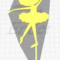 bailarinaniña.jpg STL-Datei Ballerina Mädchen Tortenaufleger・Design für den 3D-Druck zum Herunterladen, Tan_Real_3D