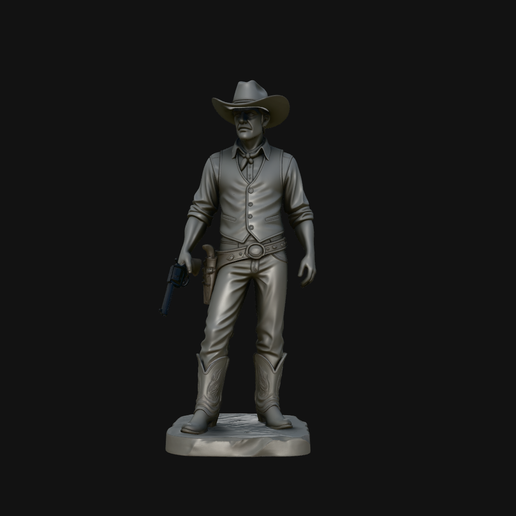 Wild West Sheriff Statue Design 7 - 3D Print Model