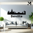 Sevilla.png Wall silhouette - City skyline - Sevilla