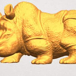 TDA0312 Rhinoceros (iv) Female A01.png Fichier 3D gratuit Rhinocéros 05 Femelle・Design à télécharger et à imprimer en 3D