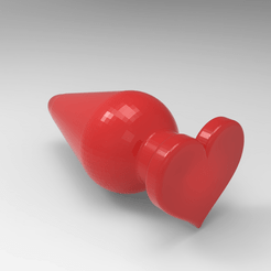 untitled.15.png Free STL file heart anal plug・3D printer design to download