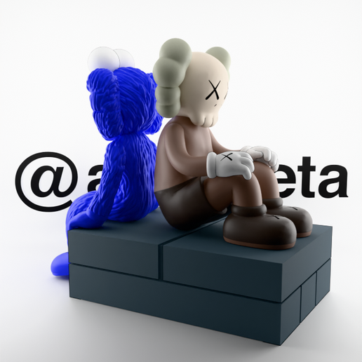 🎨 Kaws BFF Seeing x Companion Watching・ STL File for 3D printing