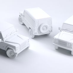 land_rover_110_van.jpg STL-Datei Land Rover 110 Van 1:72 Scale・Design für 3D-Drucker zum herunterladen