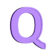 Q.stl Letters and numbers Calibri 42mm