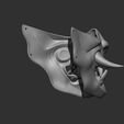 4.jpg Half Samurai Mask 3D print model
