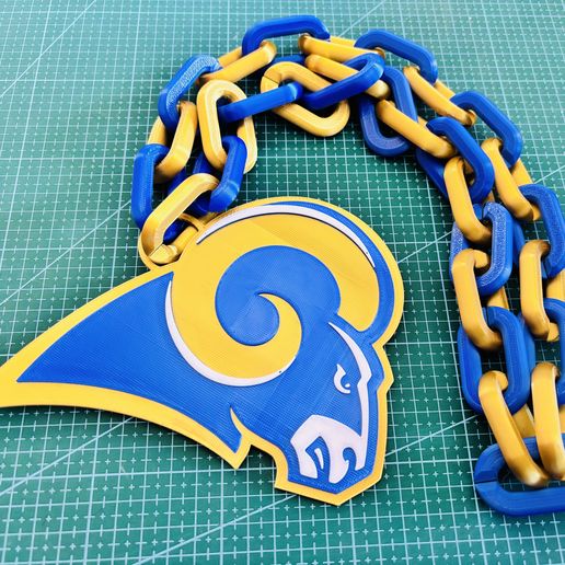 🏈 CHAIN LOS ANGELES RAMS RETRO NFL・ STL File for 3D printing・Cults