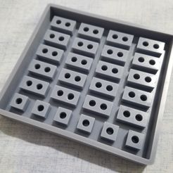 2-Delikli-Tuğla.jpg Archivo STL Molde de ladrillo en miniatura 1/12・Objeto para impresora 3D para descargar