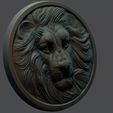 12.jpg Lion Head relief 2. 3D print model 3D print model