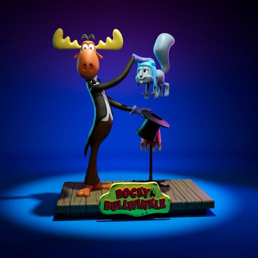 🪄 Rocky and Bullwinkle - Magic Time・ 3D File for ・Cults