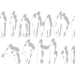 Escalas_Humanas_Pack2_1.jpg Archivo STL PEOPLE 2D (PERSONAS 2D) PACK 2・Diseño para descargar y imprimir en 3D