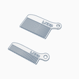 Mini-Beard-comb-keychain-1.png Mini beard combs, mini pente de barba Micro
