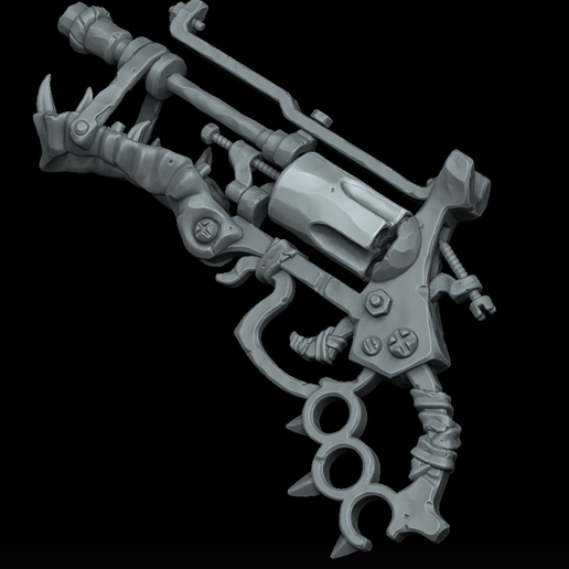 Fantasy desert revolver 3D model