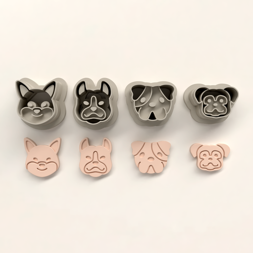 Polymer Clay Cutter STL 3D Printable | Digital File - Dogs EC 02