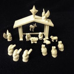 589c0d5658a121c3820830503c03f5a8_display_large.jpg Free STL file No-Supports Nativity Set・3D printable model to download, stockto