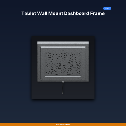 Tablet Wall Mount Dashboard Frame - 3D Printable STL File