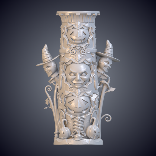 Halloween Witch Hat Totem Pillar Decorative Vase GPM-153