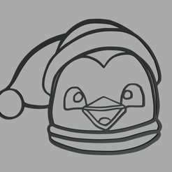 Christmas_Penguin_Wall_Silhouette_01_Render_01.png Fichier STL Mur de silhouettes de pingouins de Noël // Design 01・Modèle à télécharger et à imprimer en 3D