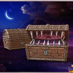 Render_MimicBoxes.jpg 3D-Datei Identische Mimic Chests Würfelknast - SUPPORT FREE!・3D-druckbares Modell zum Herunterladen