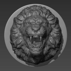 2.jpg Download OBJ file Lion grin roar • 3D printable model, guninnik81