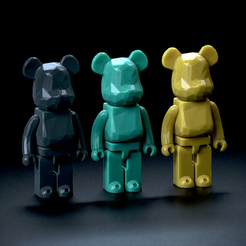 Untitled_Viewport_036.png Файл OBJ Bearbrick Articulated Low poly faceted Articulated・Модель 3D-принтера для скачивания