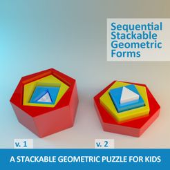ssgg_render_001_SQUARE.jpg Fichier STL gratuit Formes géométriques empilables séquentielles・Design pour imprimante 3D à télécharger