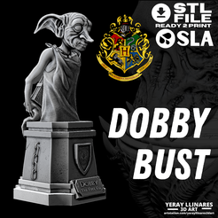 1.png Archivo STL Dobby Bust - Harry Potter Collection・Modelo para descargar y imprimir en 3D