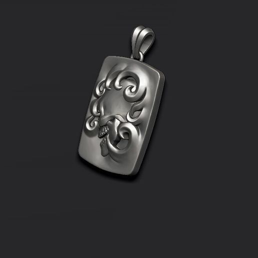 Screenshot-2021-09-18-211250.jpg Schädel Feuer Anhänger 3D-Druck Modell