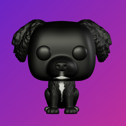 Blacky.png Datei STL Hund Funko Pop・Design für 3D-Drucker zum herunterladen
