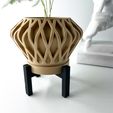 misprint-7752.jpg The Suvan Planter Pot with Drainage | Tray & Stand Included | Modern and Unique Home Decor for Plants and Succulents  | STL File