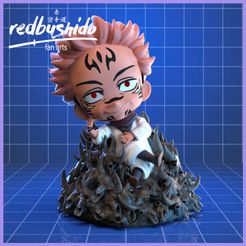 COLOR-1.jpg Datei STL Sukuna Ryomen Nendoroid Stil Fan Art von Jujutsu Kaisen .STL FILE・Modell für 3D-Druck zum herunterladen