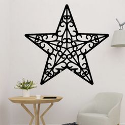 sample.jpg Archivo 3D Estrella de la decoración de la pared de Navidad・Objeto imprimible en 3D para descargar