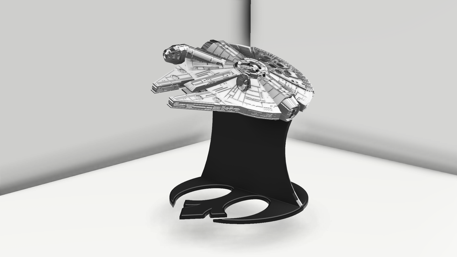 tope para libros star wars (~recovered)2.png Download 3D file book holder star wars - millennium falcon • 3D printing design, 3dokinfo