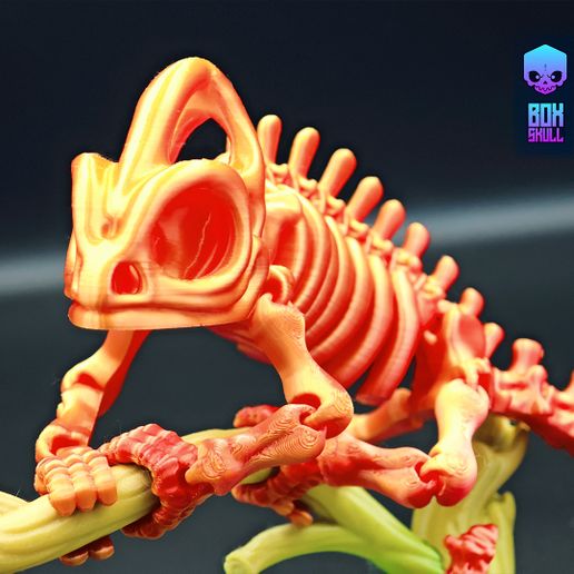 img_Chemeleon_012.jpg SKELETON CHAMELEON - ARTICULATED - PRINT-IN-PLACE - FLEXI