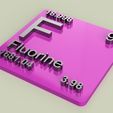 fluorine.jpg Periodic Table of Elements  p-block  chemistry   -  stl file