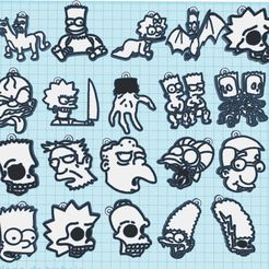 primera.jpeg Fichier STL Les Simpsons - Porte-clés d'Halloween・Objet pour impression 3D à télécharger