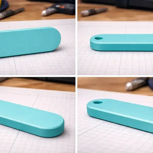 🗝️ Customizable Keychain Template・ STL File for 3D printing・Cults