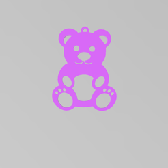3D-Builder-11_11_2022-12_33_16-2.png STL file bear keychain souvenirs・3D printing template to download