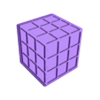 Cubo-de-Rubik-marcador 6cm.stl Cutting rubik's cube and marker