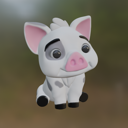 STL file Pua the Pig, Moana, Vaiana, Pua, pig, piggy, pig animals