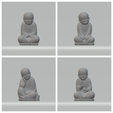 Blank-4-Grids-Collage.png Little Monk 3D print model
