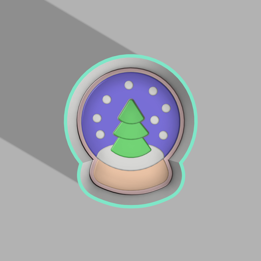 Snowglobe Bath Bomb Mold 3D model