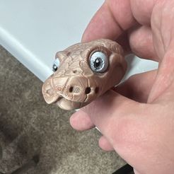 Ball Python Snake articulated toy, print-in-place body, snap-fit head, cute-flexi