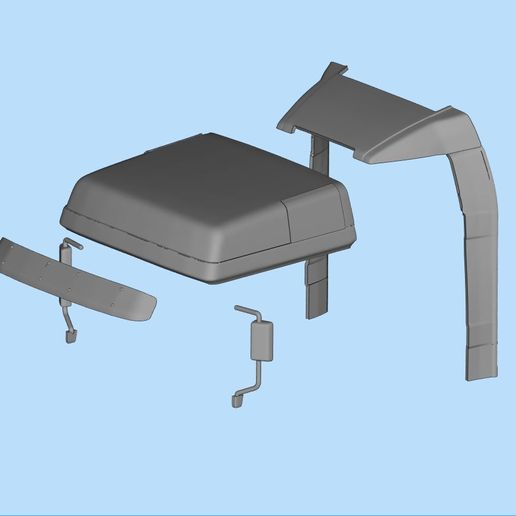 4.jpg High part RC truck Cab Sunvisor Wind Deflector